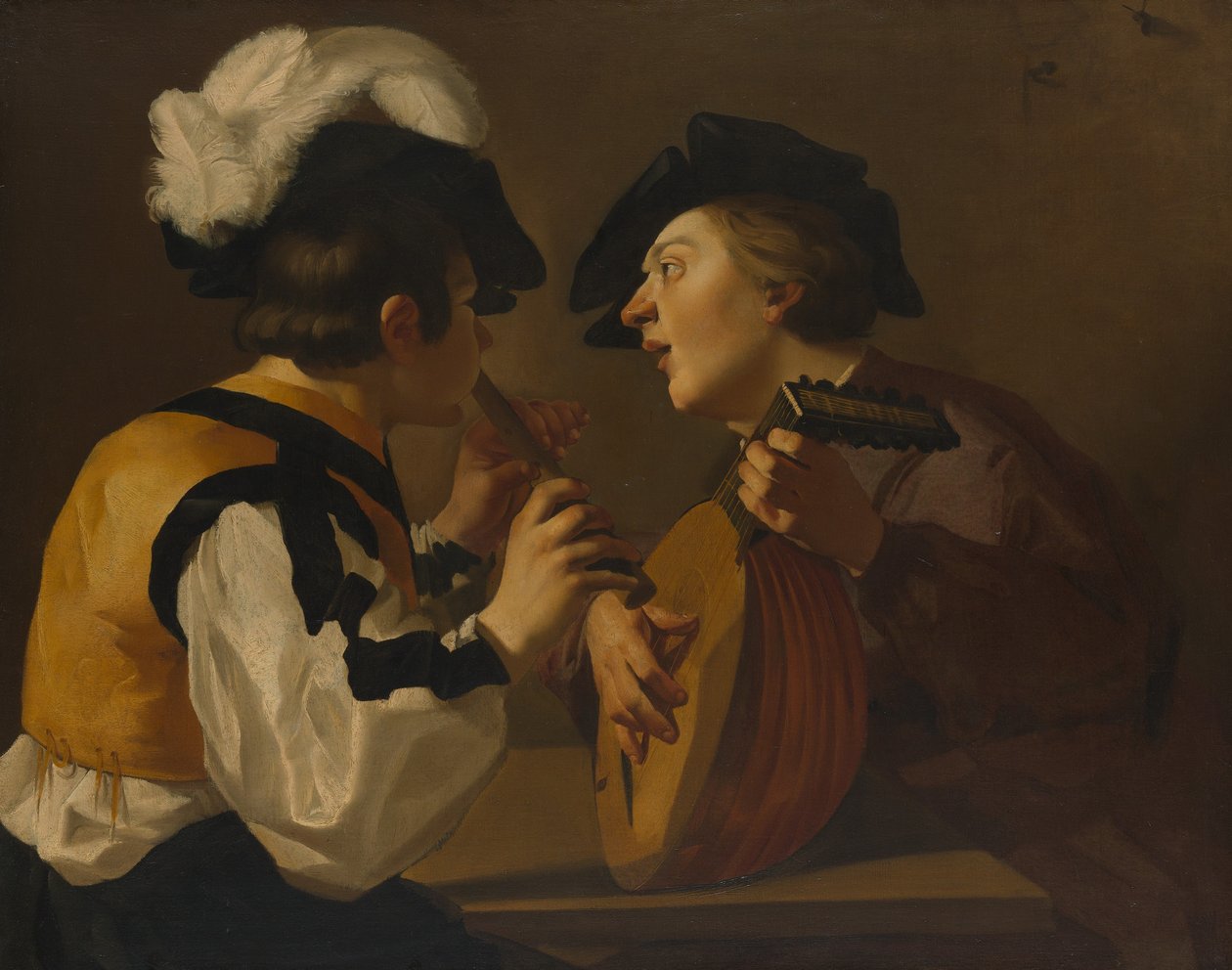 İki Müzisyen, 17. yüzyıl. by Dutch
