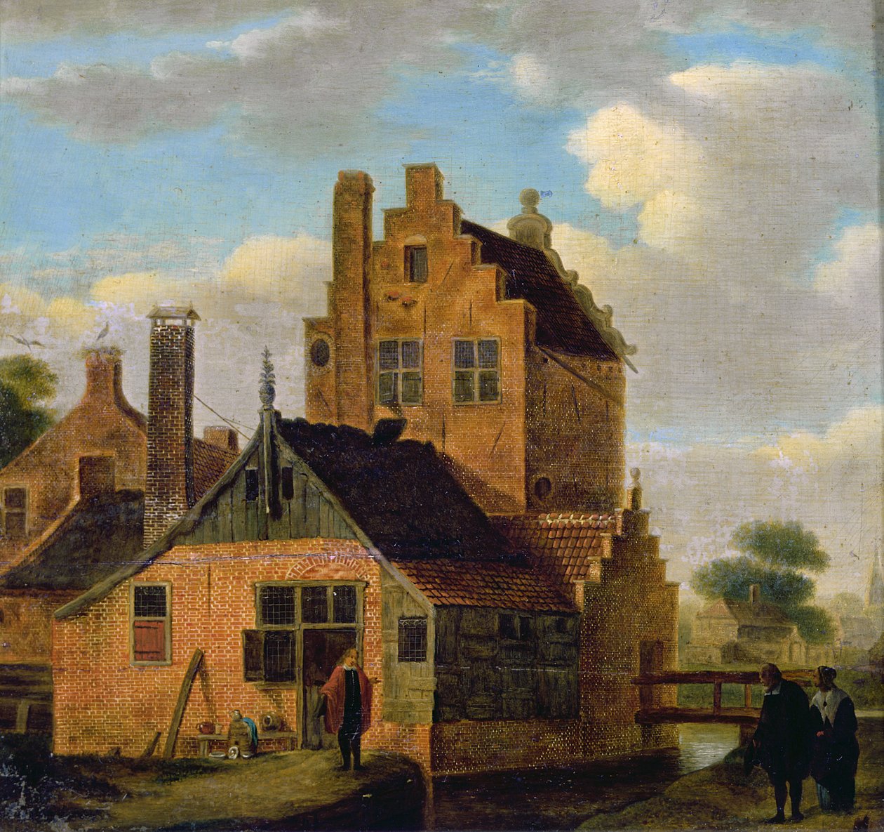 Brick Houses  by Dutch School