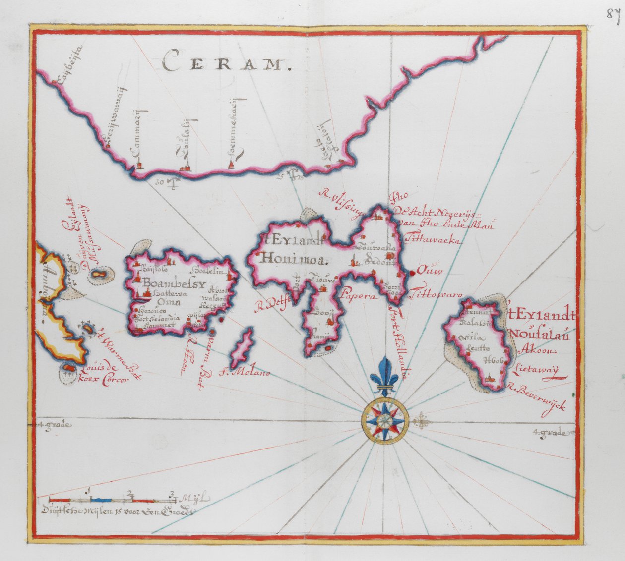Ceram Adası (Seram), Endonezya. by Dutch School