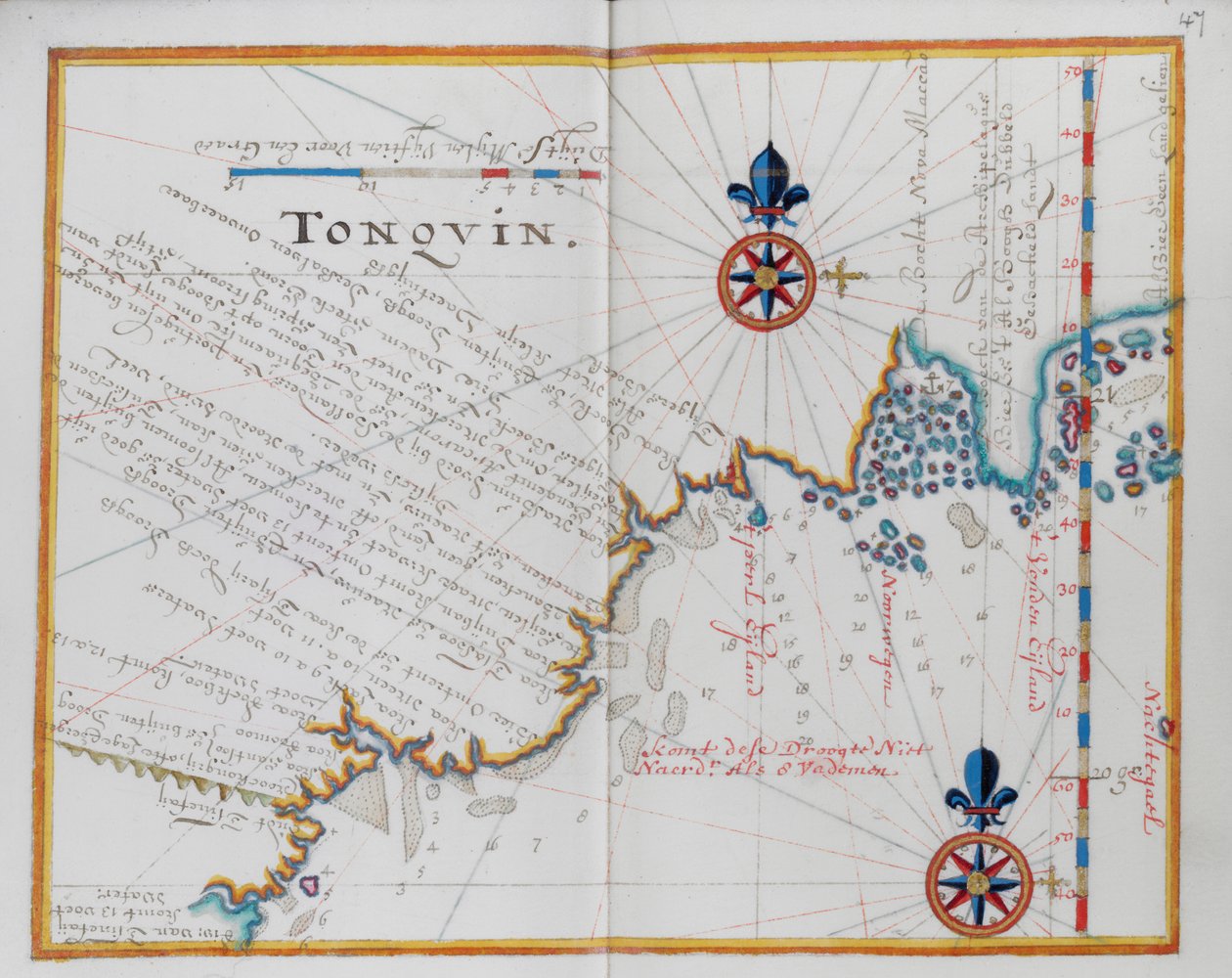 Tonquin, Çin haritası. by Dutch School