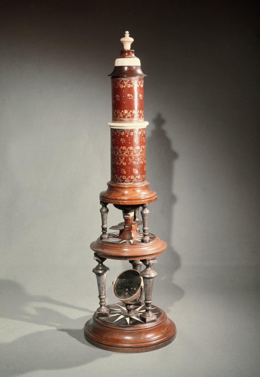 Mikroskop (ahşap ve fildişi) by Dutch School