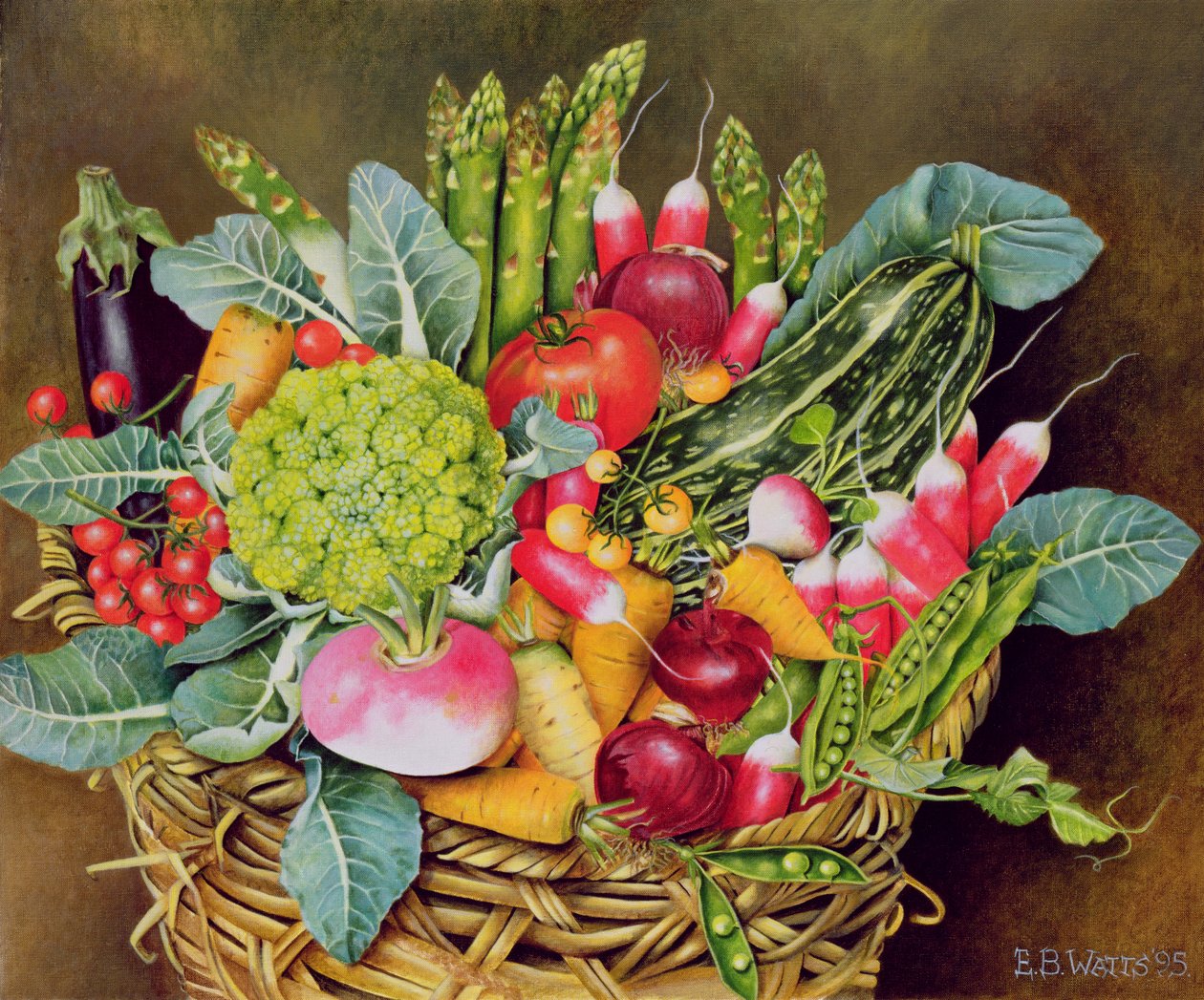 Yaz Sebzeleri, 1995 (akrilik) by E.B. Watts