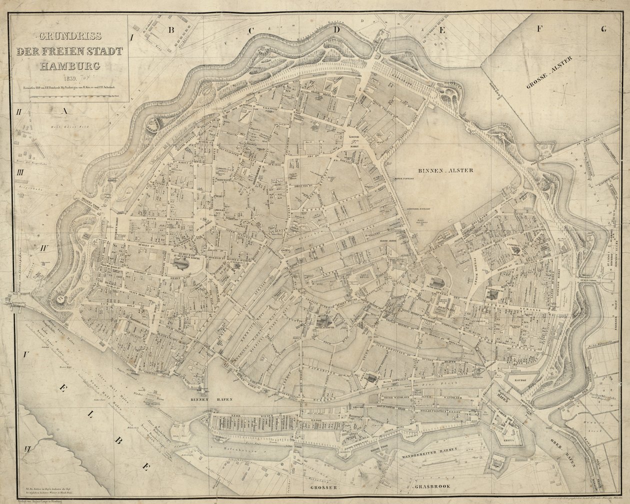 Harita (1839) yayınlandı ve Hamburg
