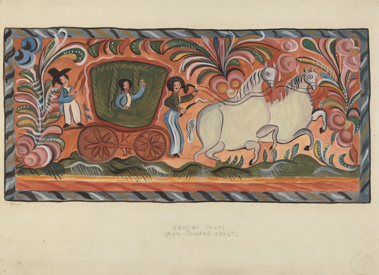 Yağa Boyalı Yerli Çam Sandığı by E. Boyd