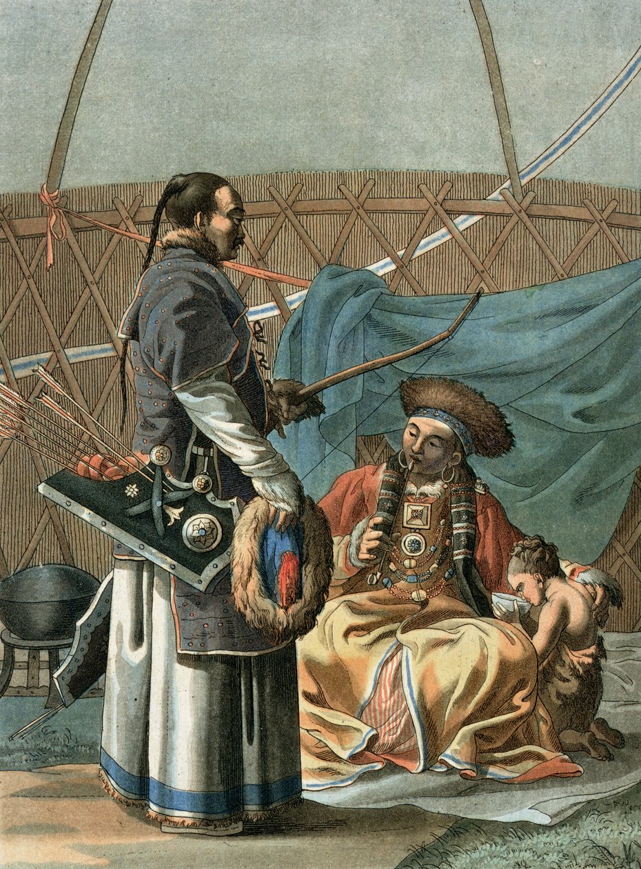 Sanatçı tarafından oyulmuş bir Tatar Ailesi by E. Karnejeff