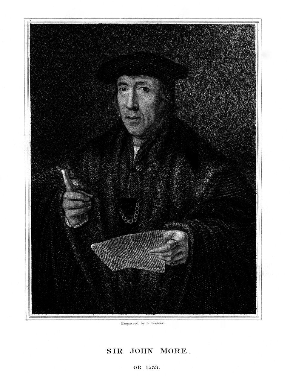 Sir John More, İngiliz avukat, 1826. by E. Scriven