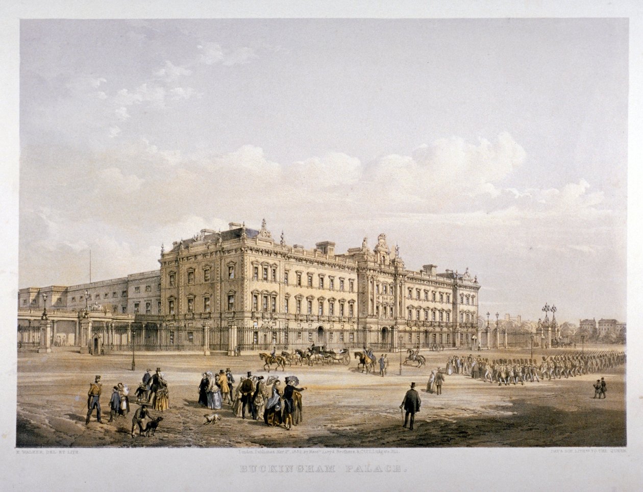 Buckingham Sarayı, Londra, 1852 by E Walker