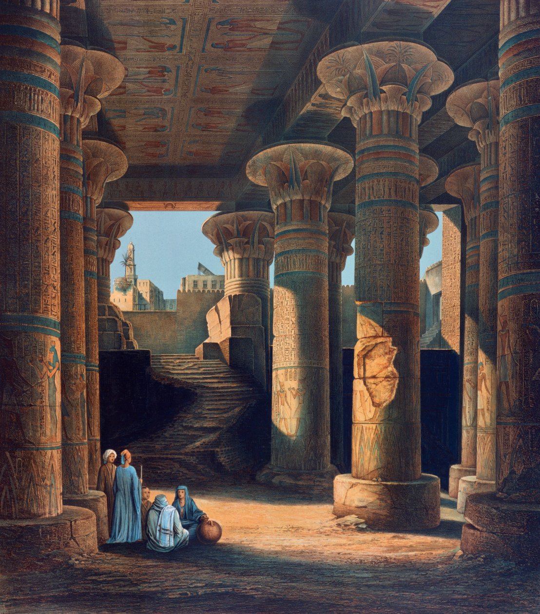 'Esneh Tapınağı', 19. yüzyıl by E Weidenbach