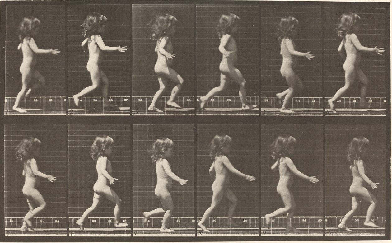 Plaka Numarası 469. Koşan çocuk, 1887. by Eadweard Muybridge