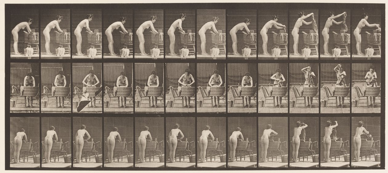 Levha 432. Küvette Çamaşır Yıkamak by Eadweard Muybridge