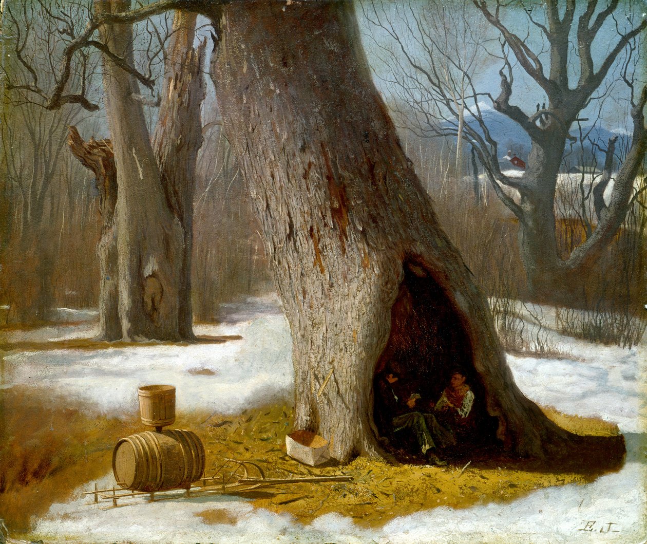 The Truants, c.1870 (oil on academy board) by Eastman Johnson