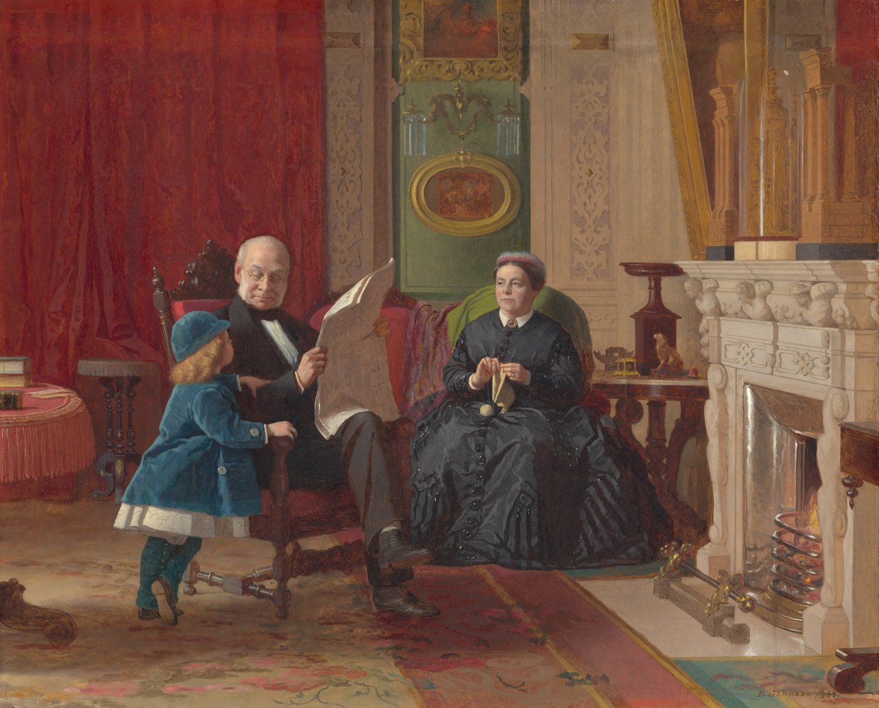 Kahverengi Aile, 1869. by Eastman Johnson