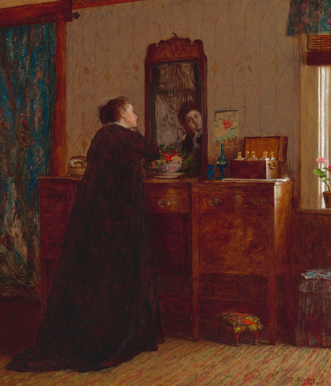 Tuvalet, 1873. by Eastman Johnson