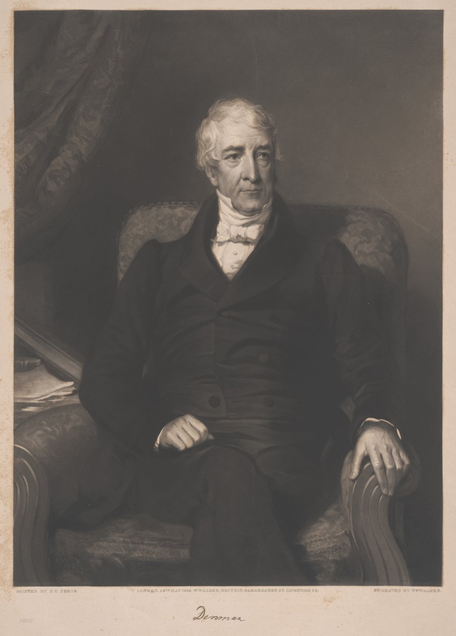 Thomas Denman, William Walker tarafından kazınmış, 1849 by Eden Upton Eddis