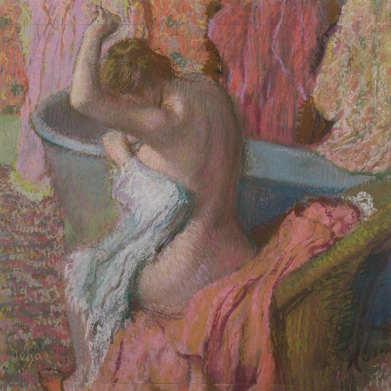Bather, 1899 (kağıt üzerinde pastel) by Edgar Degas