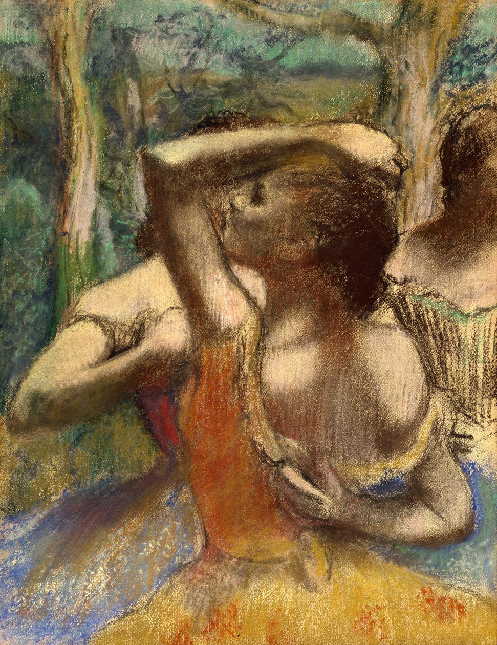 Dancers, c.1897 (pastel with charcoal on paper) by Edgar Degas