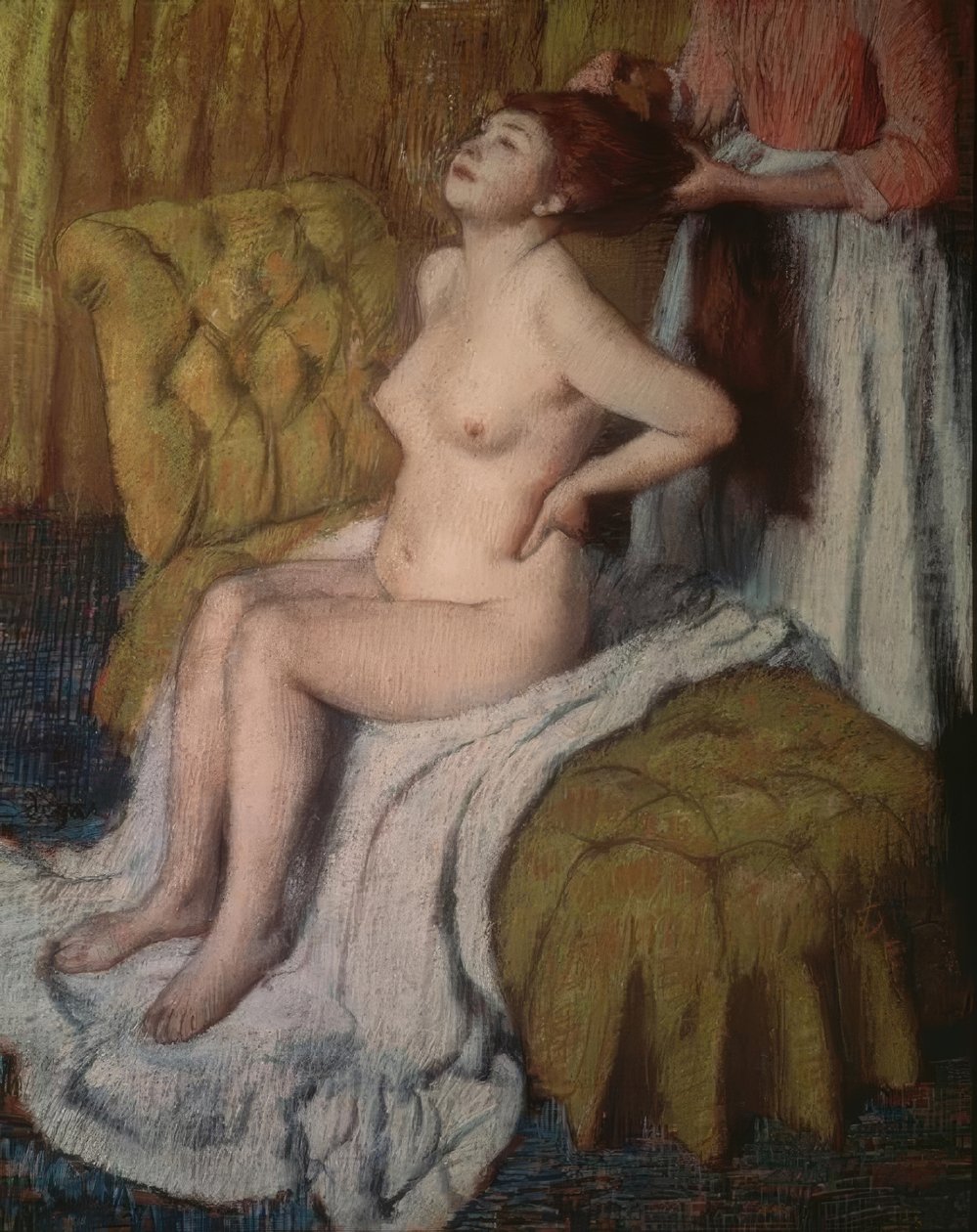 Bir kadın taranabilir by Edgar Degas