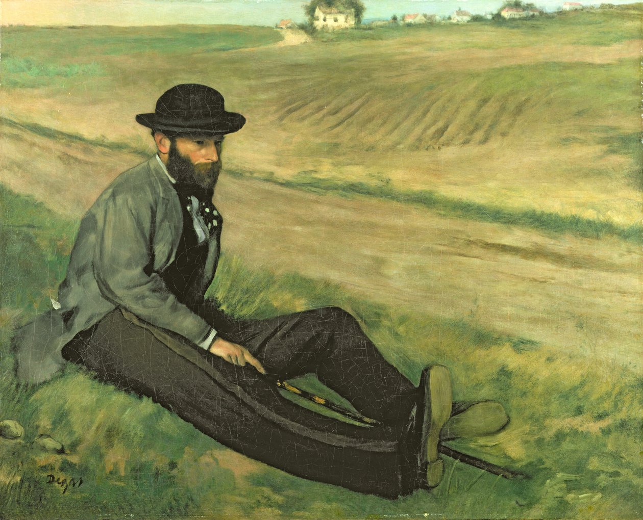Eugene Manet  by Edgar Degas