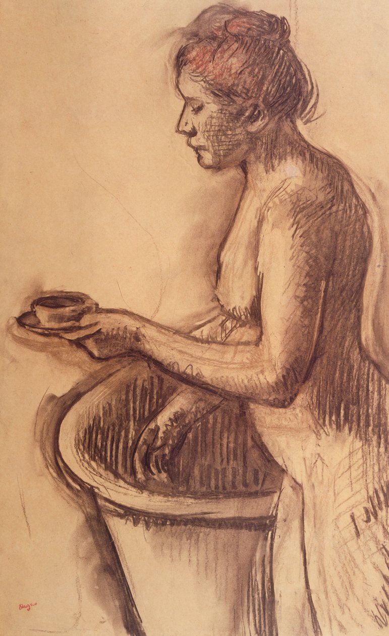 kadın çıplak by Edgar Degas