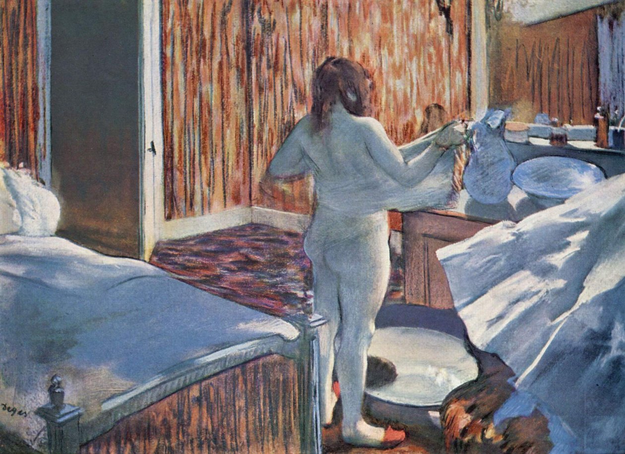 Kadın tuvalette by Edgar Degas