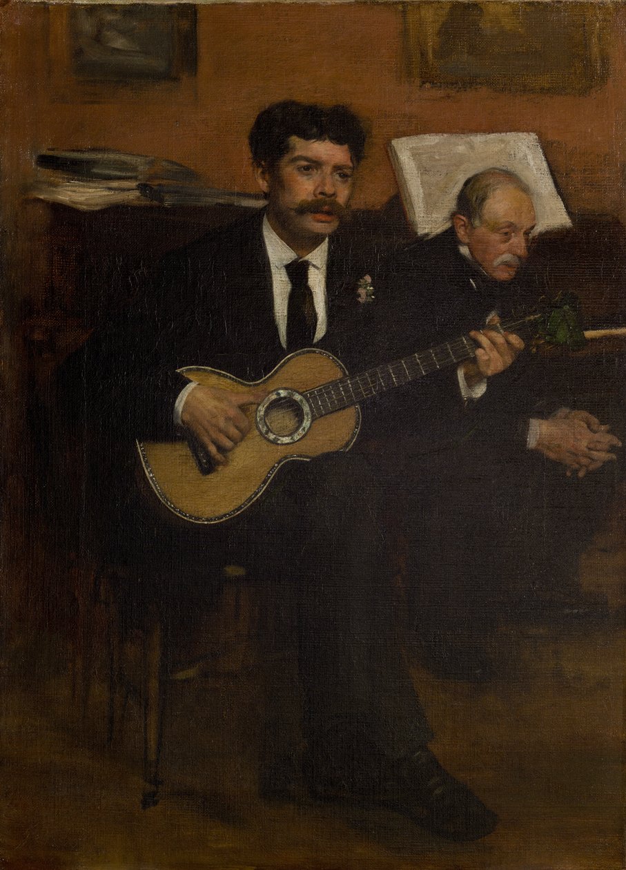 Lorenzo Pagans ve Auguste de Gas by Edgar Degas