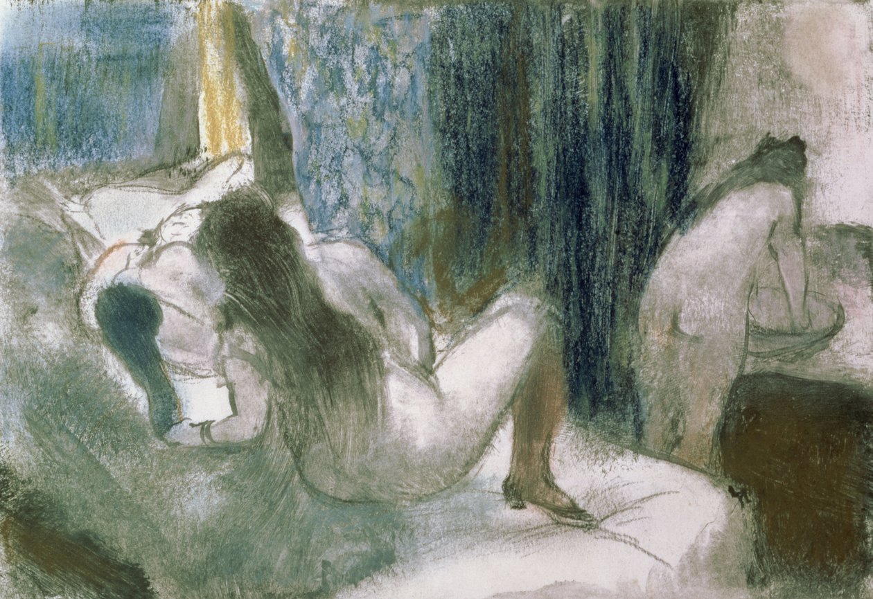 Genelev, c.1879 (kağıt üzerinde pastel ve tek tip) by Edgar Degas