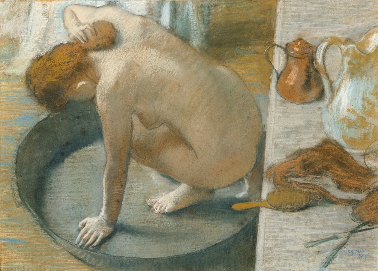 Küvet, 1886 (karttaki pastel) by Edgar Degas
