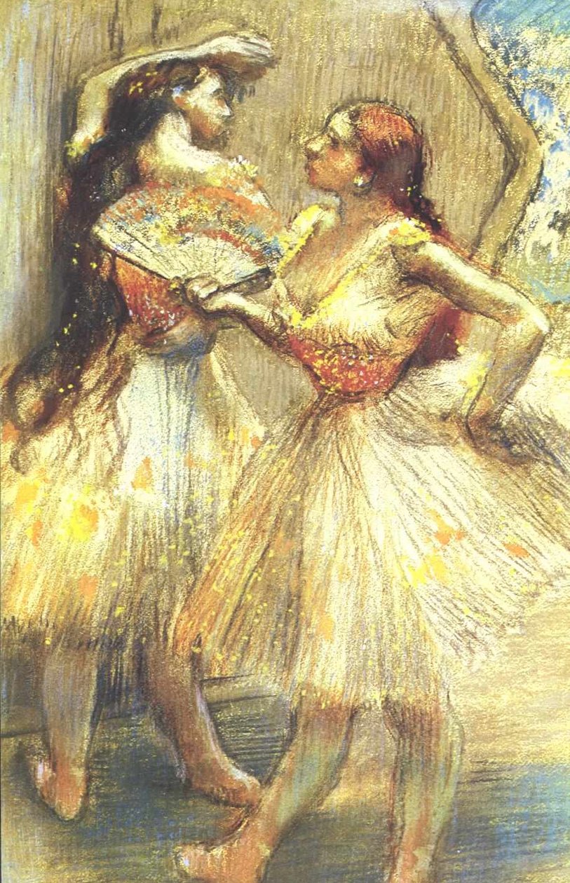 iki dansçı by Edgar Degas