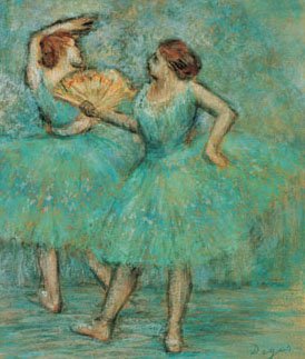 iki dansçı by Edgar Degas