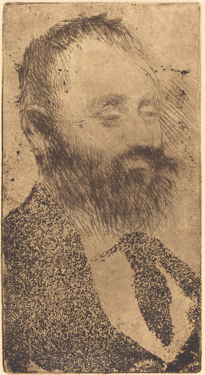 Alphonse Hirsch, 1875. by Edgar Degas
