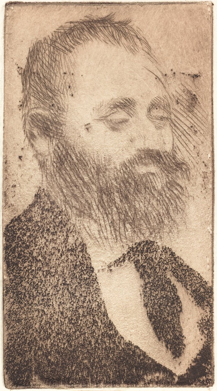 Alphonse Hirsch, 1875. by Edgar Degas
