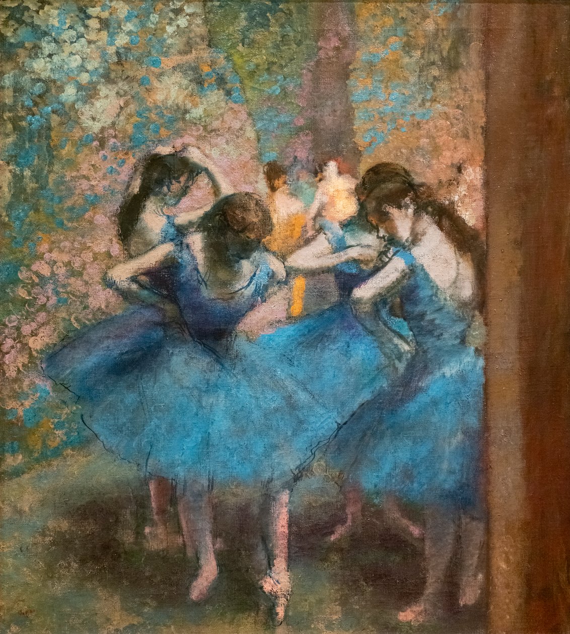 Mavi dansçılar. 1893-96 civarında. Tuval üzerine yağlıboya. by Edgar Degas