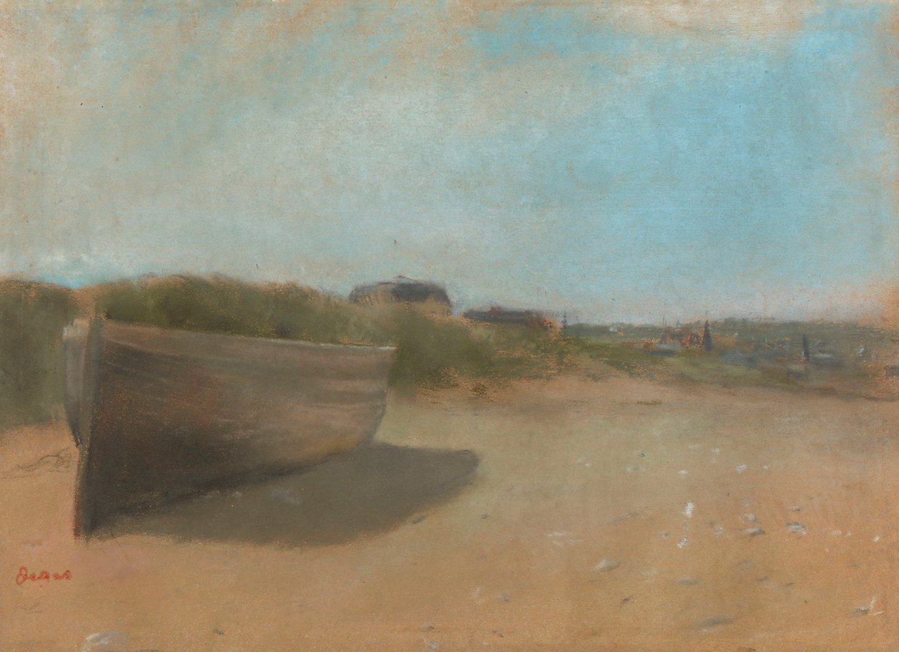 Sahilde Tekne, 1869 dolayları by Edgar Degas