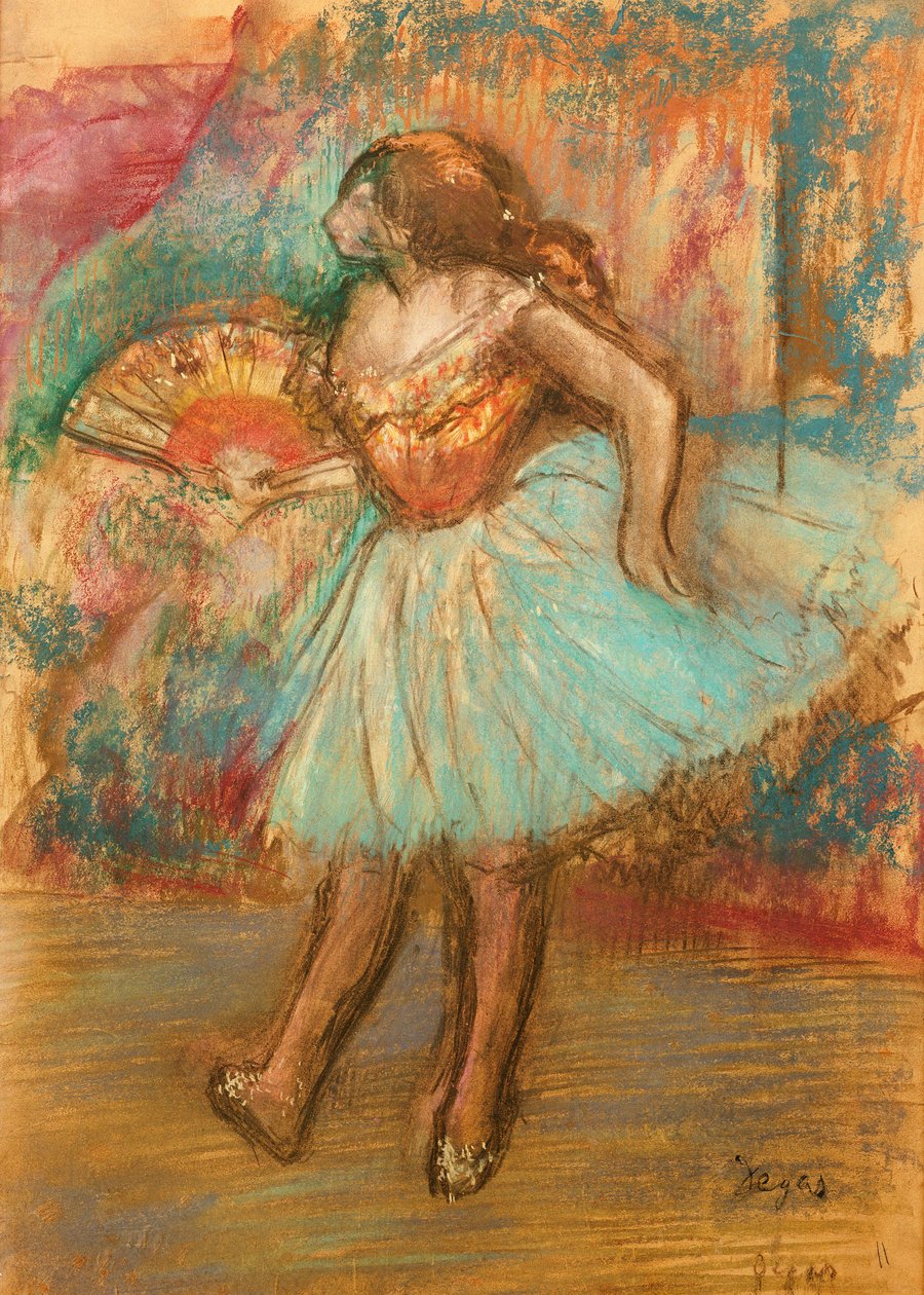 Yelpazeli Dansçı, c.1895-1900 by Edgar Degas