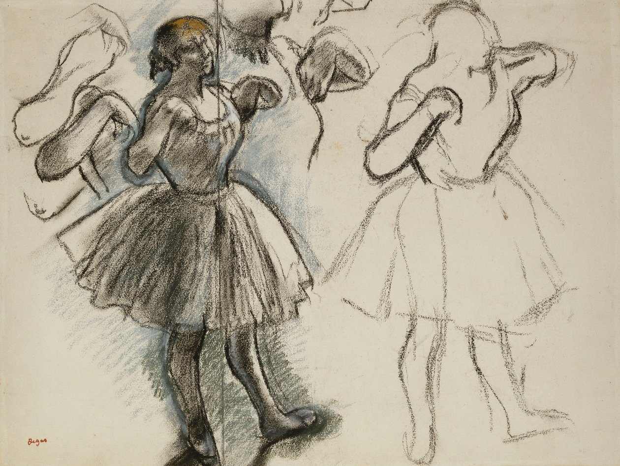dansçılar; dansçılar, by Edgar Degas