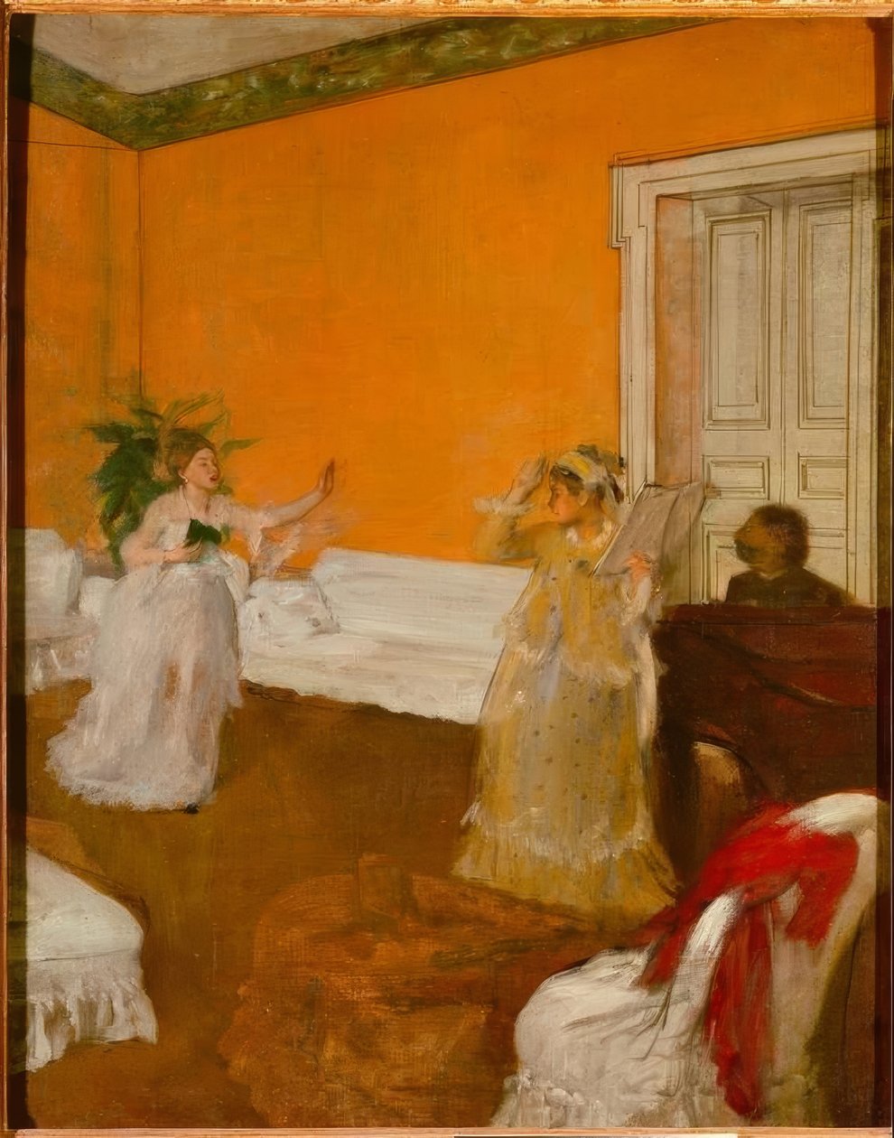 şarkı söyleme dersi by Edgar Degas