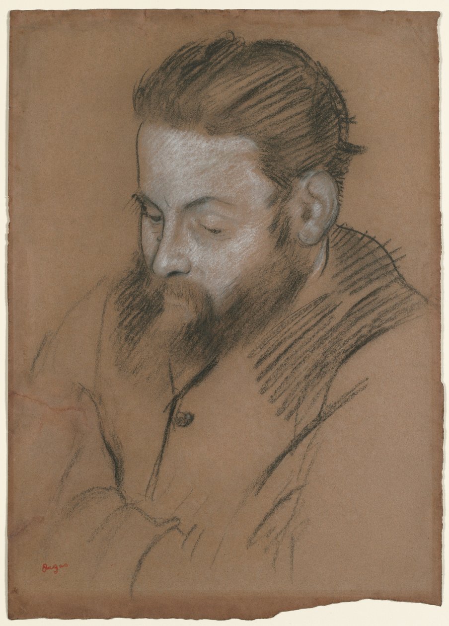 Diego Martelli, 1879. by Edgar Degas