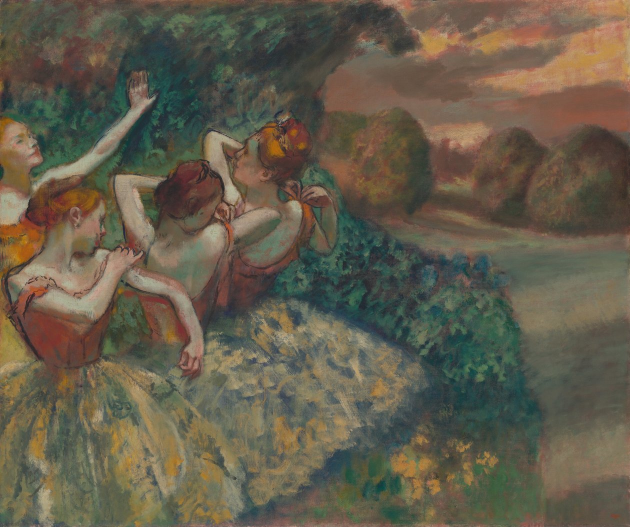 dört dansçı by Edgar Degas