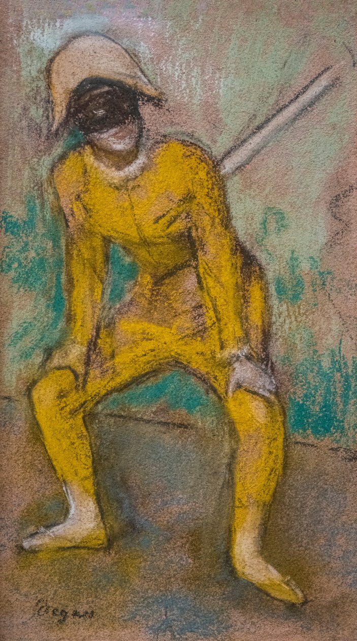 Harlequin. 1884 civarında. Kağıt üzerinde pastel. by Edgar Degas