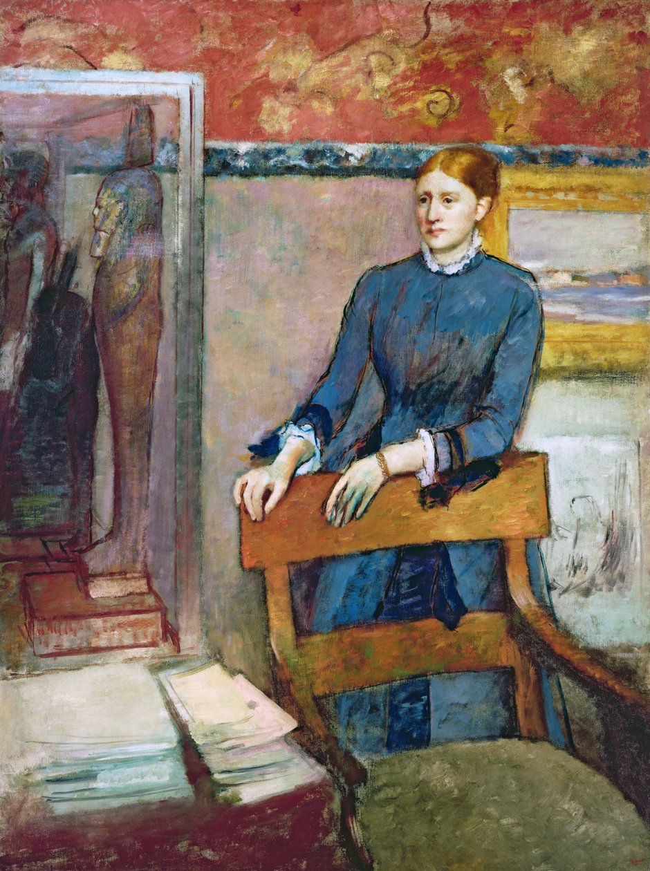 Helene Rouart, Babasının Çalışma Odasında, 1886 dolayları by Edgar Degas