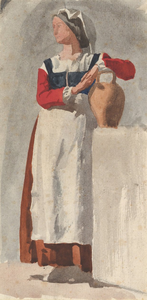 İtalyan Kadın, ca. 1856-57. by Edgar Degas.