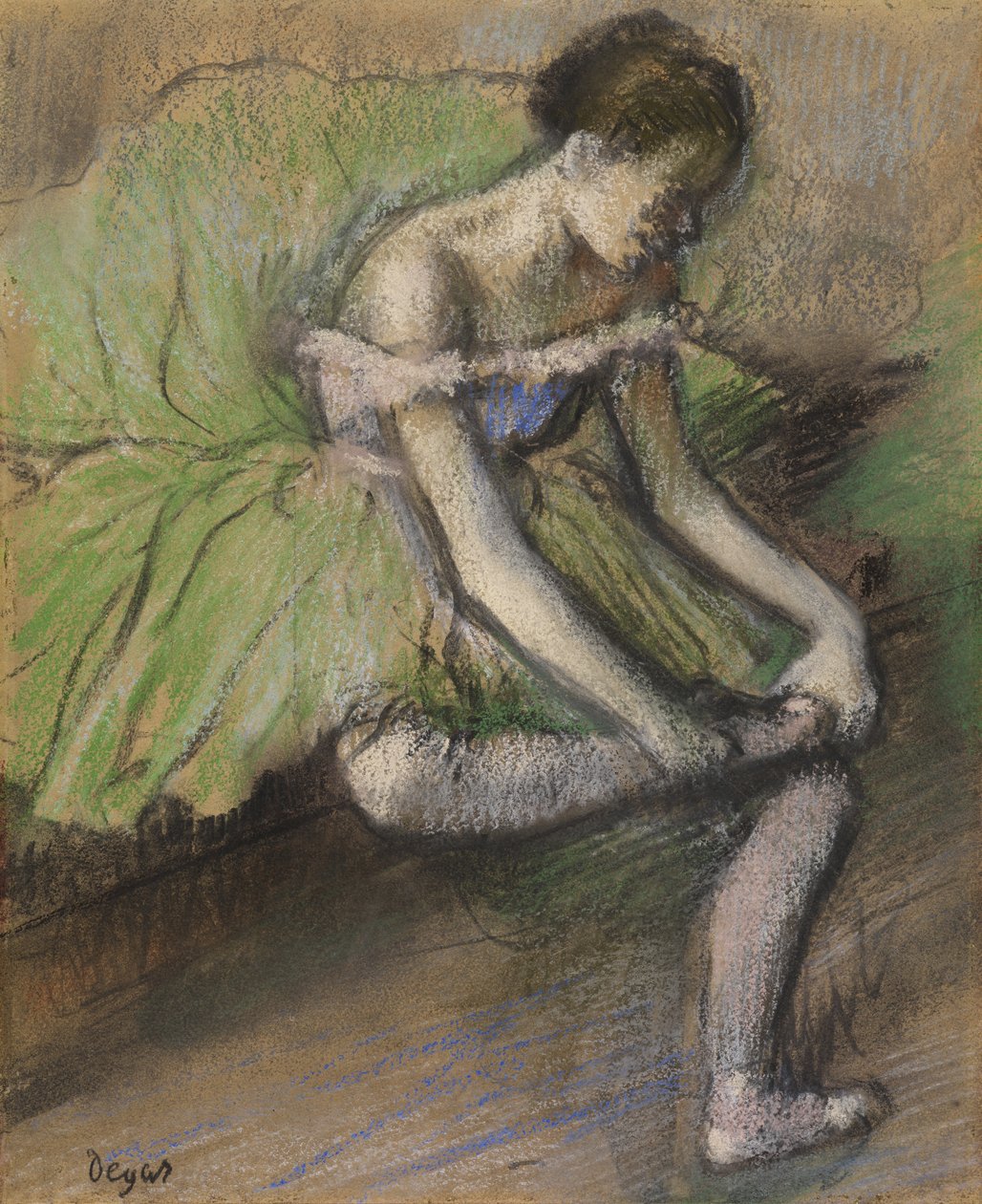 Yeşil Etek, 1896 dolayları (kağıt üzerine pastel) by Edgar Degas