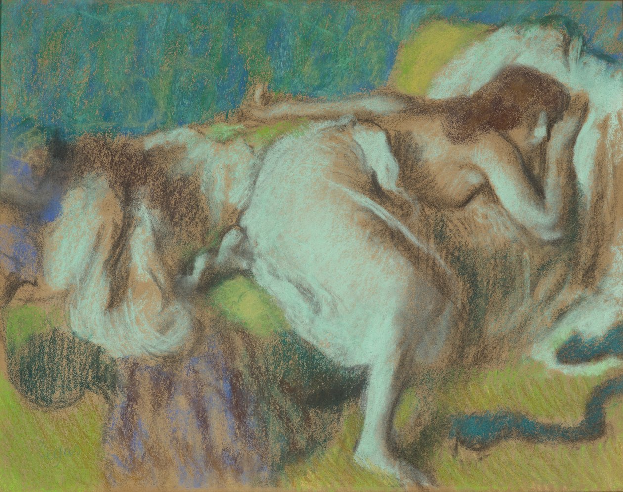 The Rest, 1893 dolaylarında (Gemide Pastel) by Edgar Degas