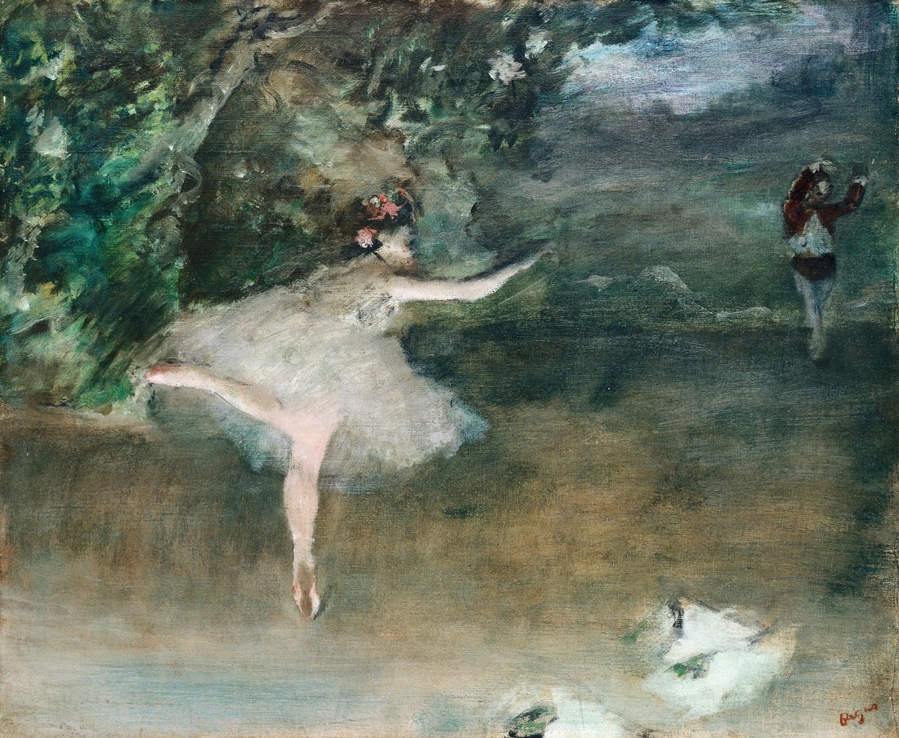 Les Pointes, c.1877-1878 (tuval üzerine yağlı boya) by Edgar Degas