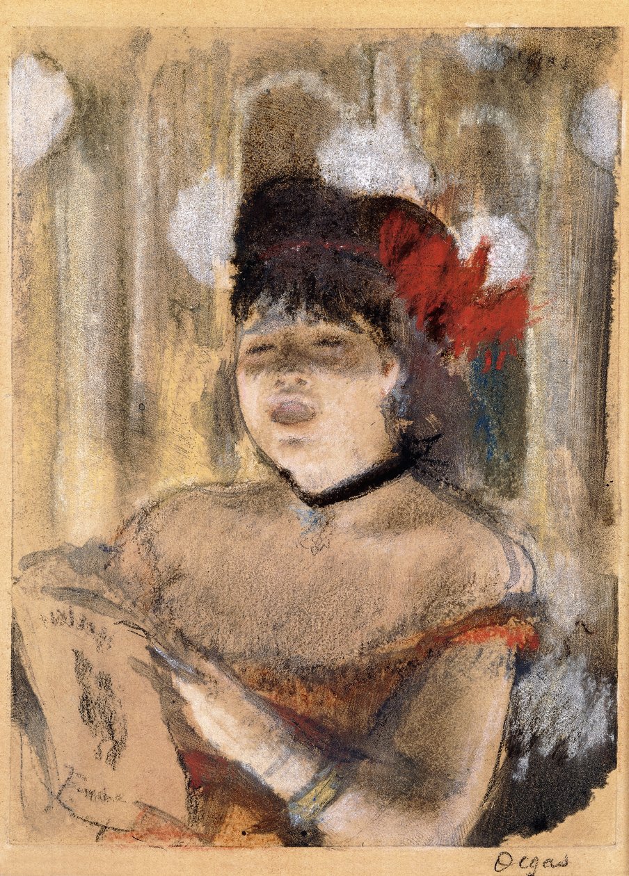 Matmazel Dumay, Şarkıcı, 1879 dolayları by Edgar Degas