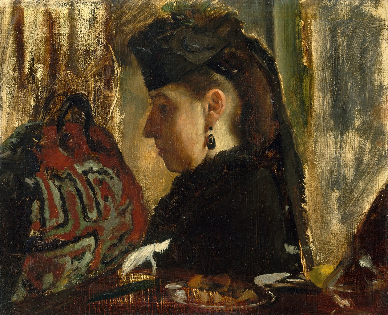 Bayan Marie Dihau 1843-1935, 1867-68. by Edgar Degas