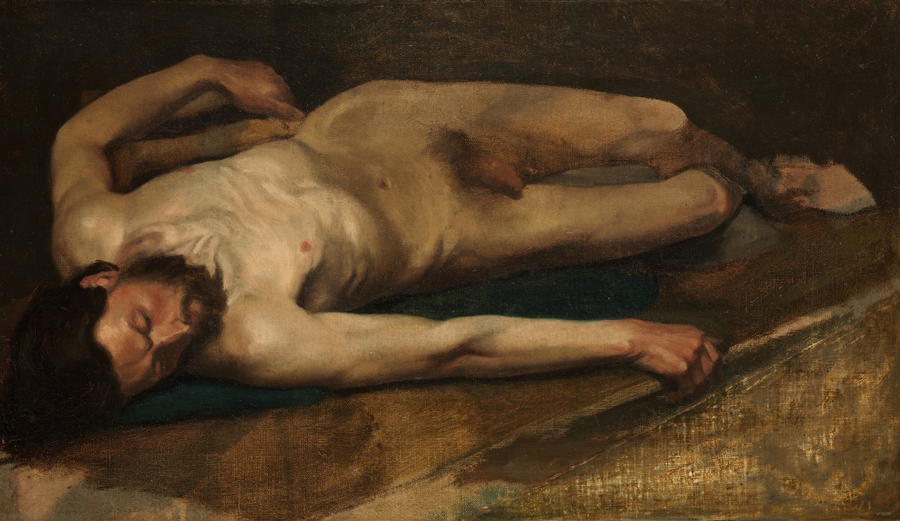 Erkek Çıplak, 1856. by Edgar Degas