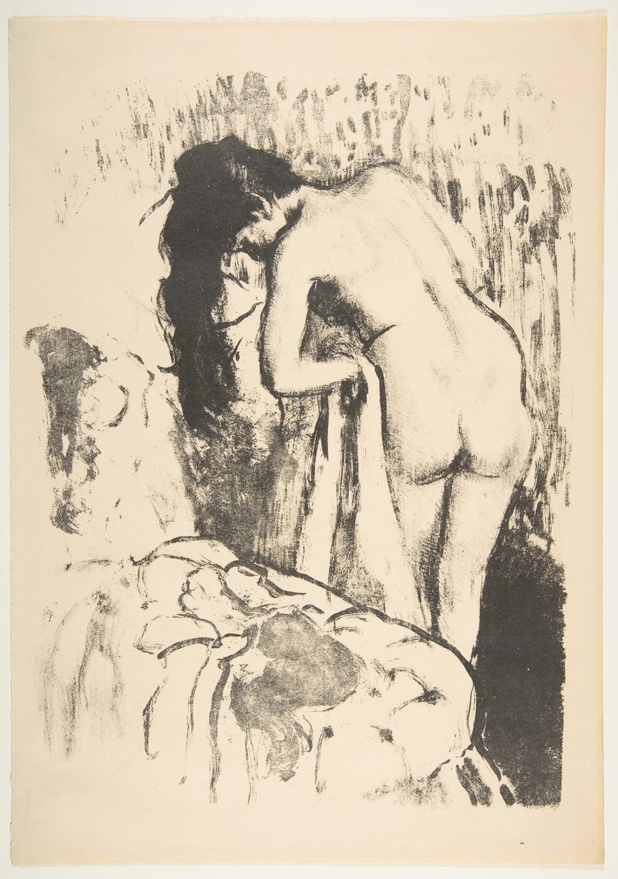 Çıplak Kadın Ayakta, Kendini Kurutuyor, 1891-92. by Edgar Degas