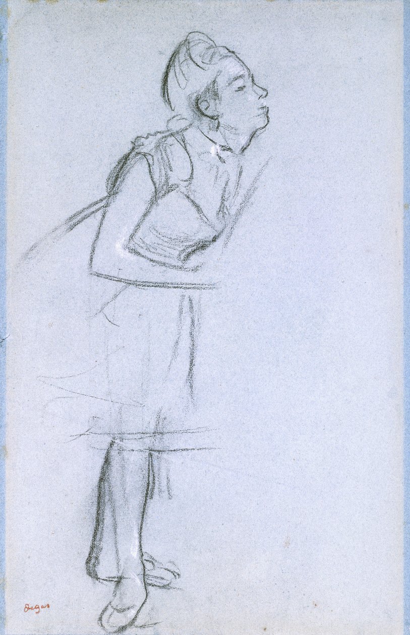 Bir Dansçının Profili, by Edgar Degas