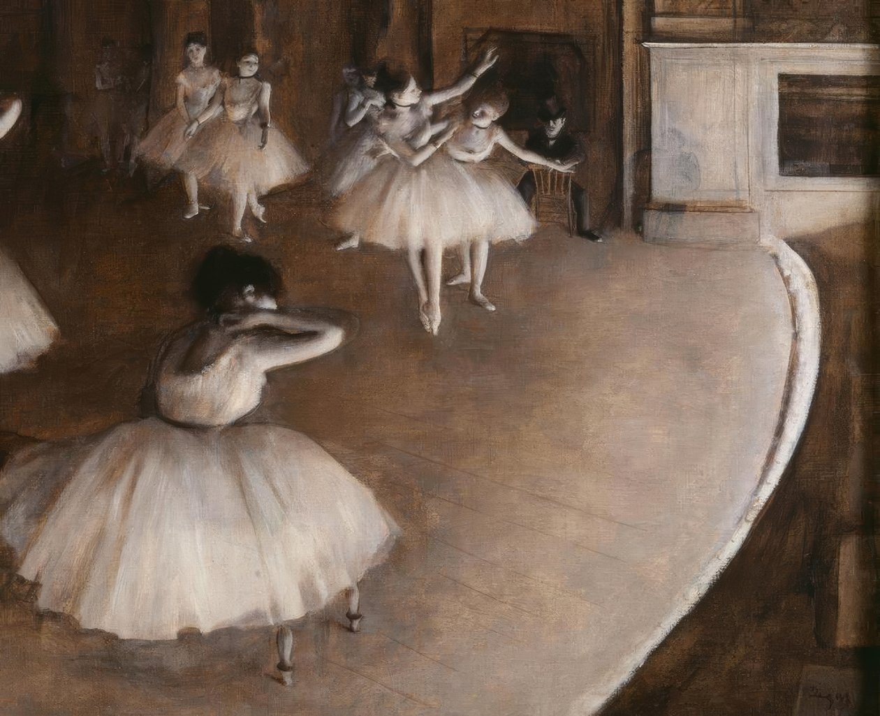 Sahnede bir bale provası by Edgar Degas